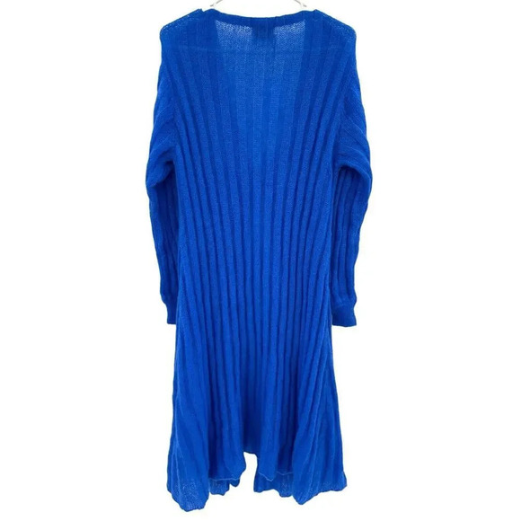 Forte Forte Women's Mohair Sweater Cardigan Duster Ribbed Coat Blue OS - Picture 7 of 14